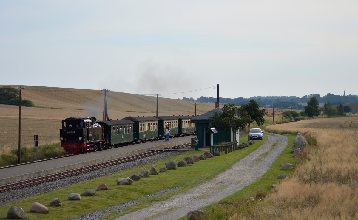 99 4011-5 mit P 111 bei der durchfahrt durch Seelvitz am 02.08.2015.