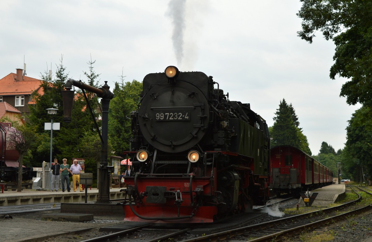 99 7232-4 am Wasserkran in Drei-Annen-Hohne am 12.08.2015