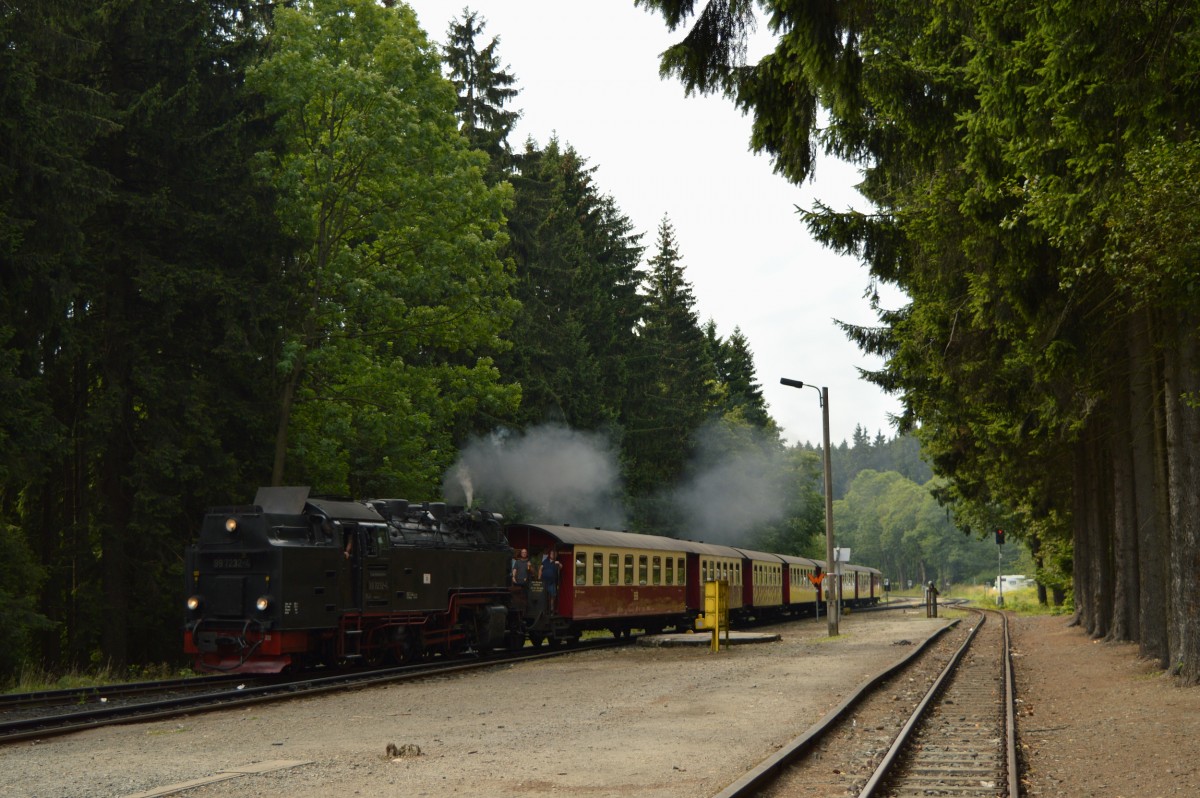 99 7232-4 bei der Einfahrt mit N 8920 in Drei-Annen-Hohne am 12.08.2015