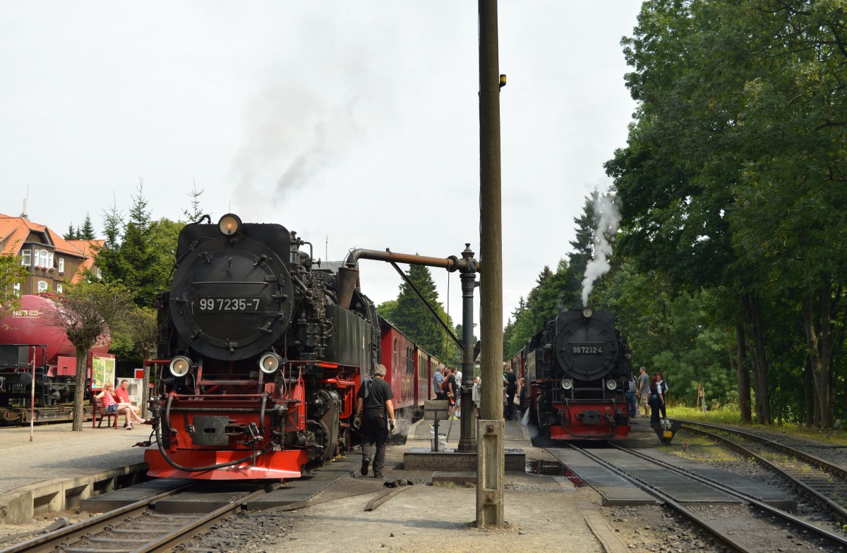 99 7235-7 und 99 7232-4 in Drei-Annen-Hohne am 12.08.2015