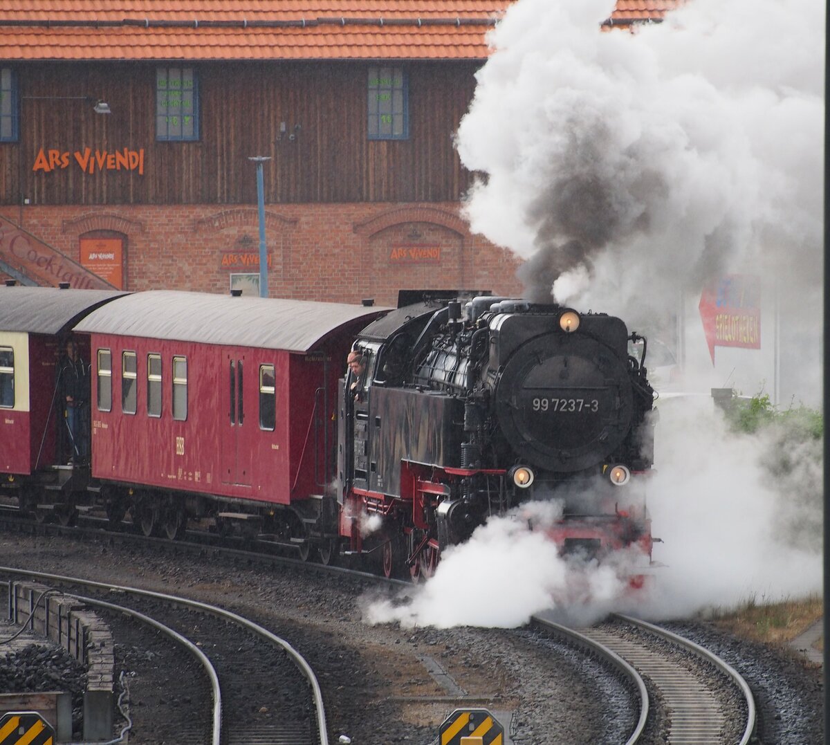 99 7237-3 in Werningerode auf dem Weg zu Brocken am 20.06.2014.