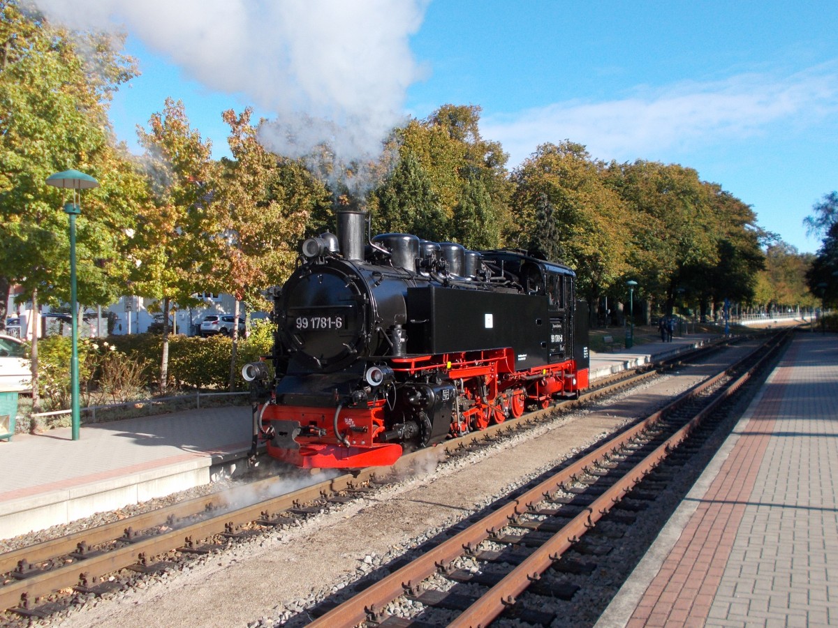 Achim ließ ortlich Dampf beim Binzer Bahnhofsfest,am 11.Oktober 2015,ab.