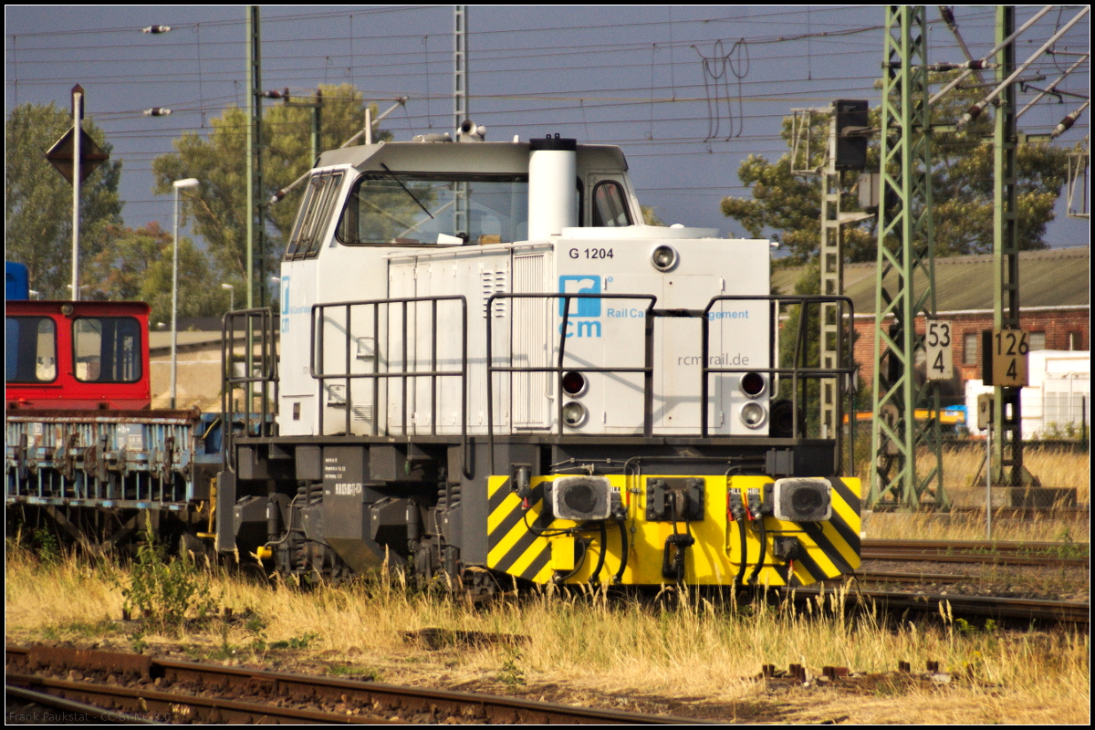 Als die Sonne sich kurz zeigte wurde versucht 276 003-7 von Rail Care and Management (RCM) am 25.08.2018 auf den Gleisen von EGP in Wittenberge zu fotografieren (NVR-Nummer 98 80 0276 003-7 D-RCM)