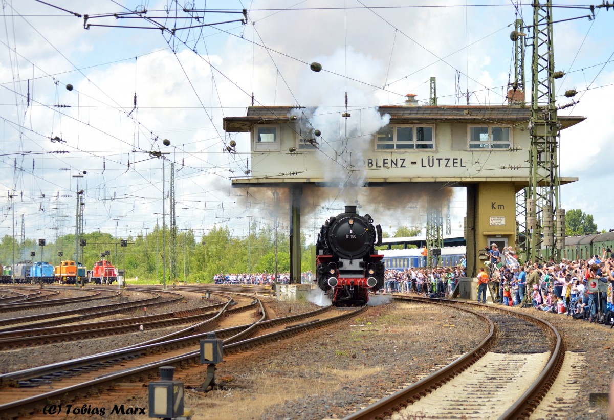 Als zweite Lok kam 01 150. Aufgenommen beim Sommerfest am 13.06.2015