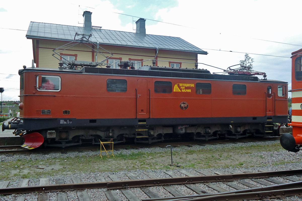 Altbauellok 828 der Veterantog Kalmar steht am 12 September 2015 ins Eisenbahnmuseum von Gävle.