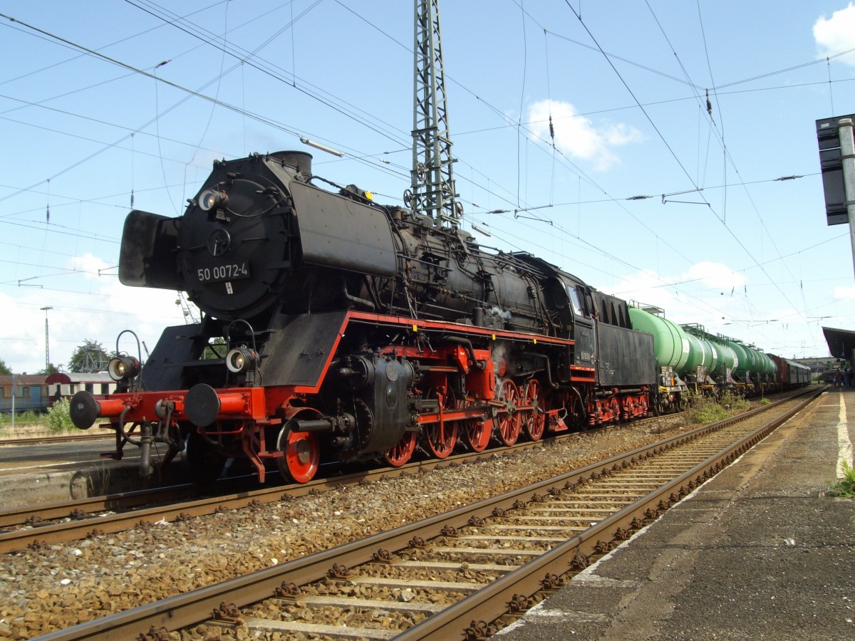 Am 8 Juni 2009 steht 50 0072 ins Bahnhof N�rdlingen.
