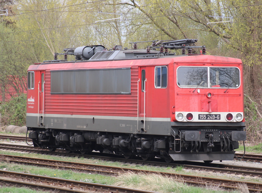 Am Mittag des 18.04.2026 war das Glück auf meiner Seite als 155 249-6 in Rostock-Bramow abgestellt stand.