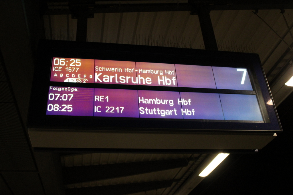 Am Morgen des 11.01.2020 ging es mit ICE 1577 ab Rostock Hbf bis Hannover 