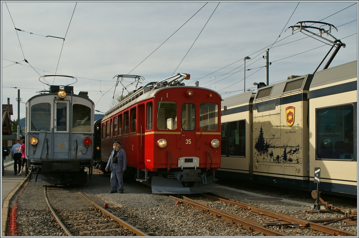 AOMC und RhB Triebwagen in Blonay
12. Juni 2011