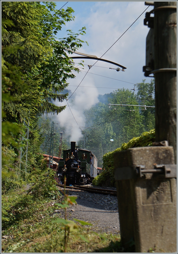 Aus einem ungewohnten Winkel habe ich die Blonay Chamby LEB G 3/3 N° 5 (1890) fotogarfiert.
25. Mai 2015