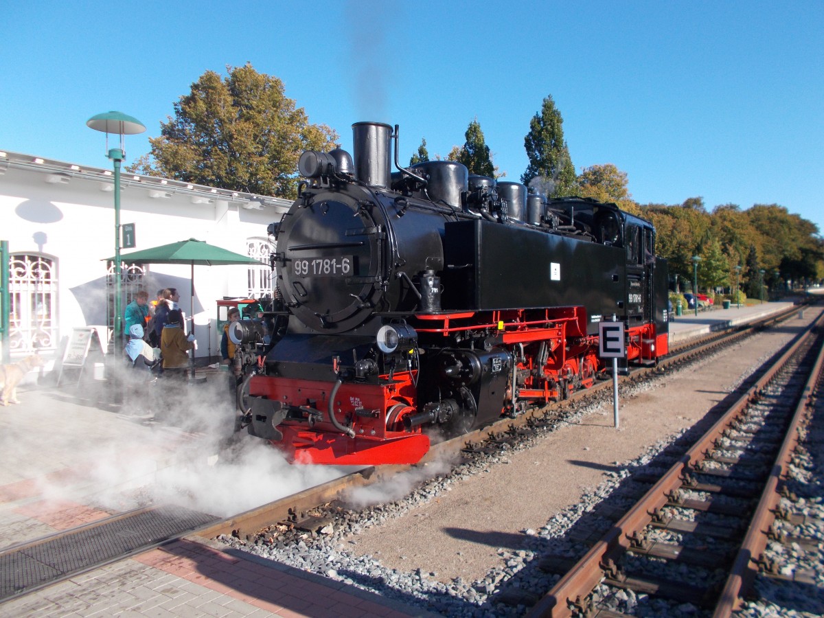 Ausgangspunkt für Führerstandsfahrten,am 11.Oktober 2015,in Binz.