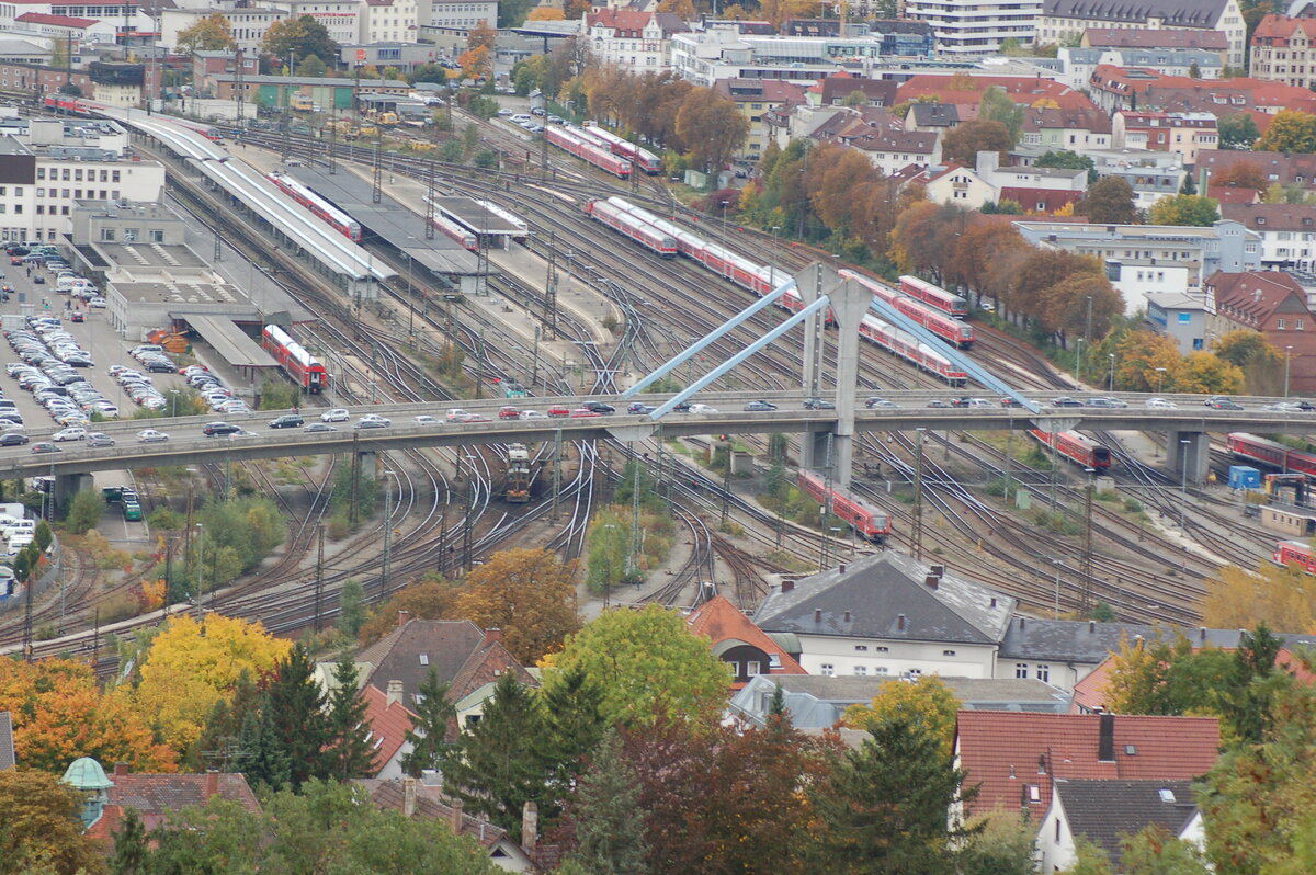 Bahngelände Bahnhof Ulm am 06.10.2008.