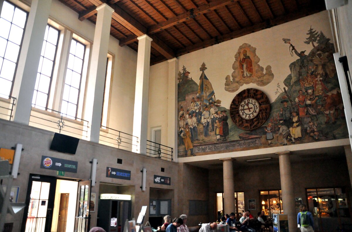 Bahnhof Berchtesgaden Bahnhofshalle am 10.08.2022.
