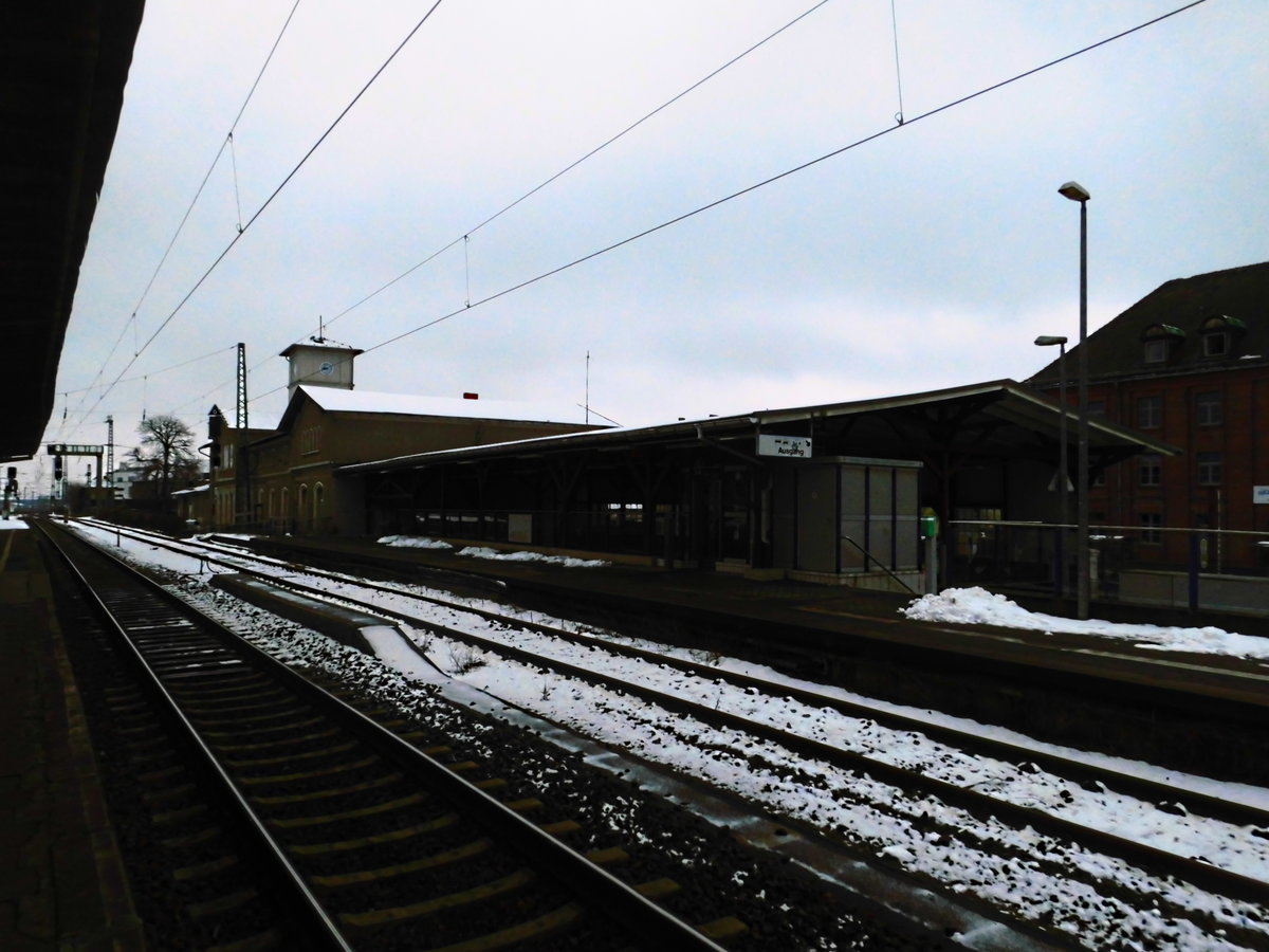 Bahnhof Sch�nebeck (Elbe) am 7.3.18