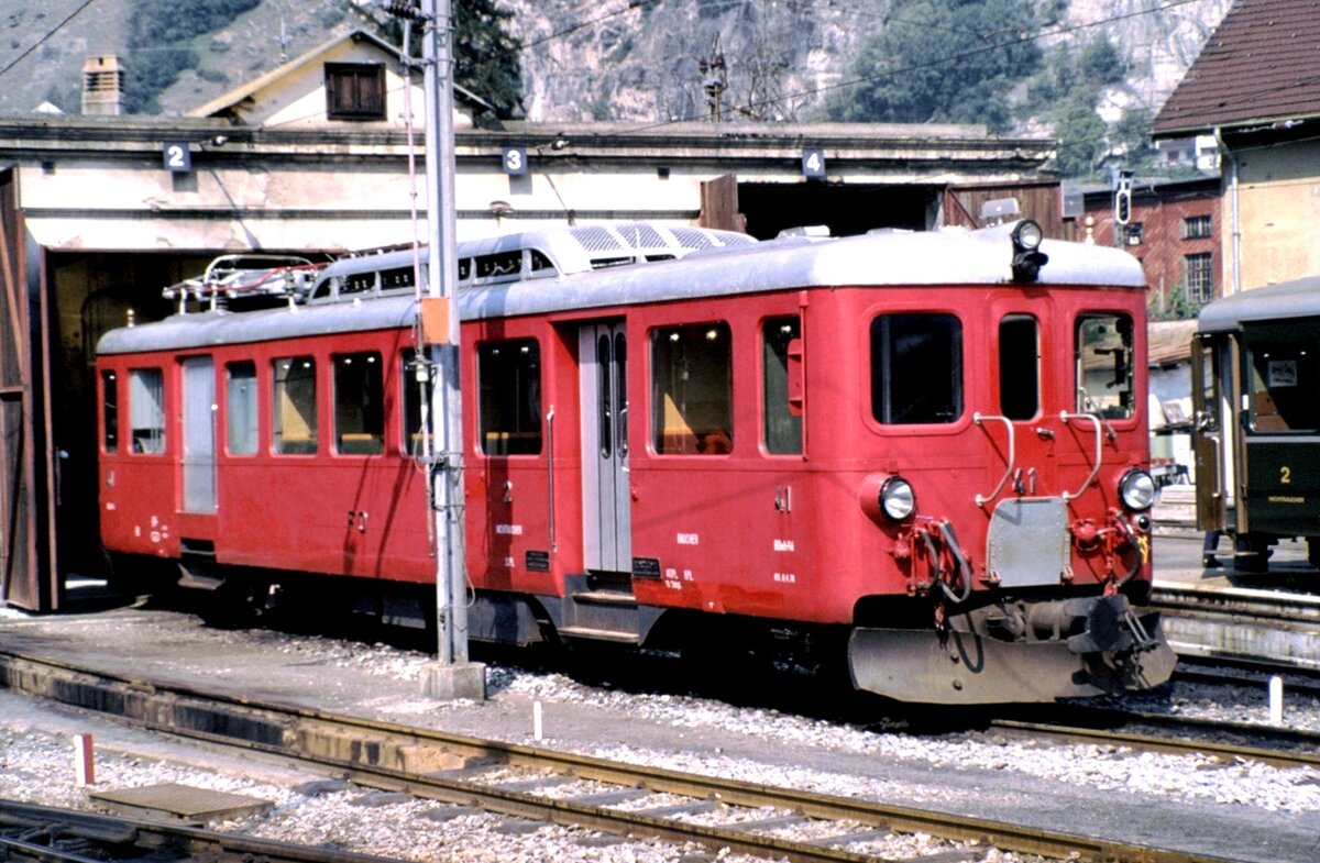BDeh 2/4 Nr.41 der FO in Brig am 21.08.1979.