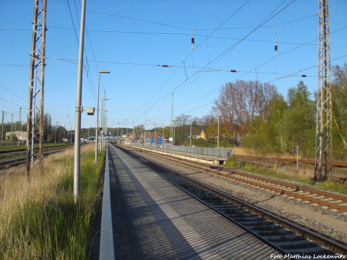Blick auf den Bahnhof Bergen auf R�gen am 28.4.14