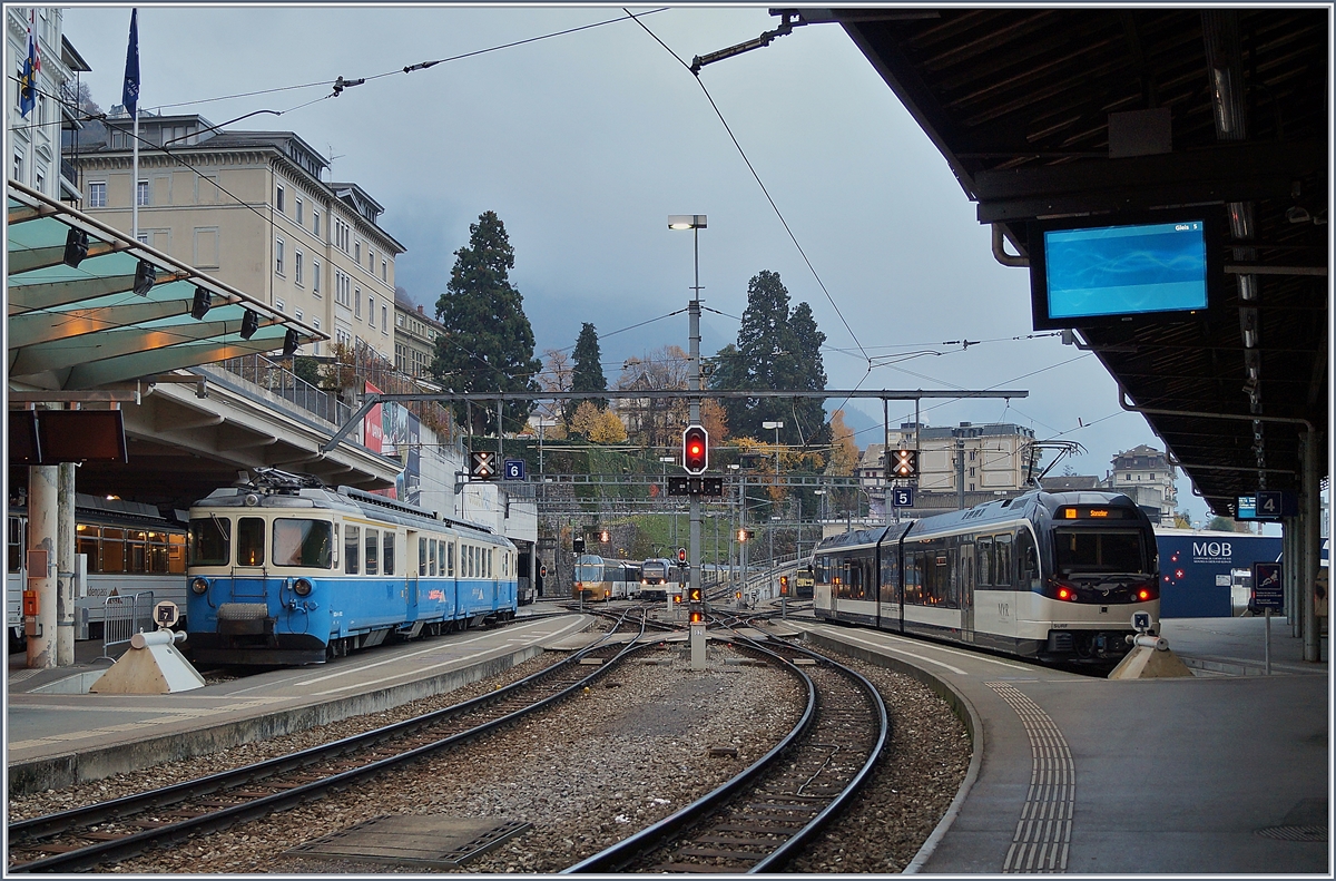 Blick auf den MOB Bahnhof von Montreux.
17. Nov. 2018