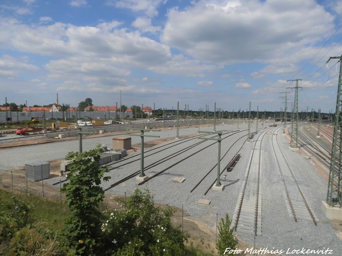 Blick auf den neuen G�terbahnhof Halle (Saale) am 10.6.15