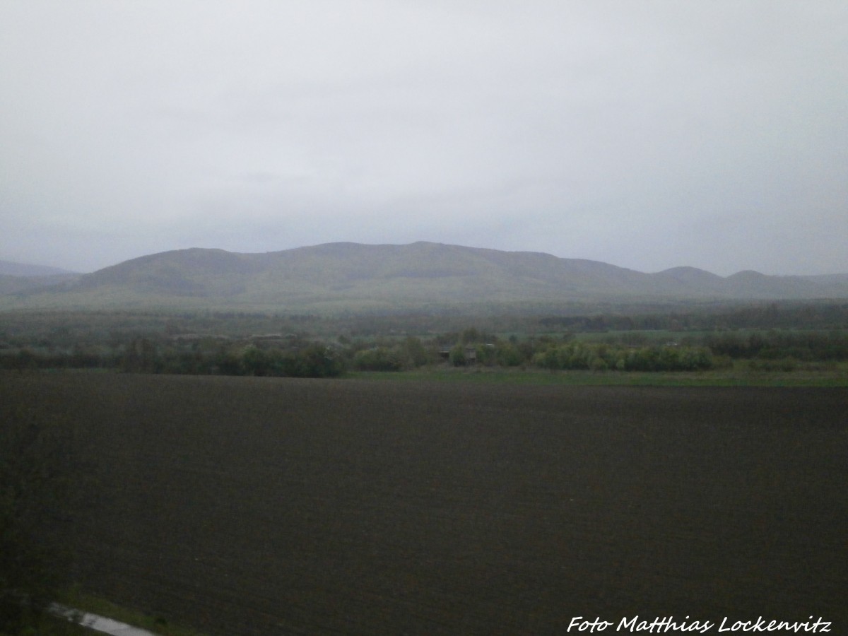 Blick aus dem HEX Triebwagen in Richtung Harz am 30.4.15