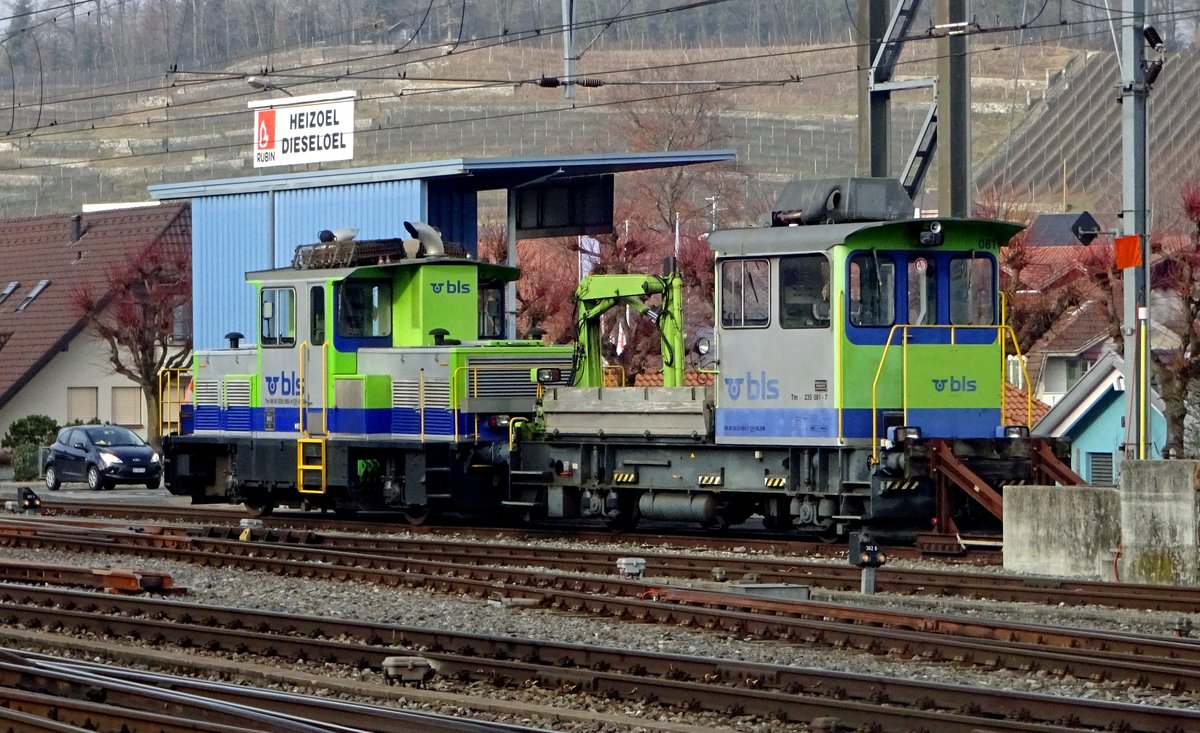BLS Traktor 235 081 steht in Spiez am 1 Januari 2020.