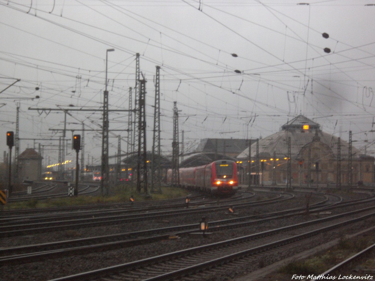 BR 612 im Doppelpack mit ziel Hannover Hbf beim verlassen des Bahnhofs Halle (Saale) Hbf am 19.11.14