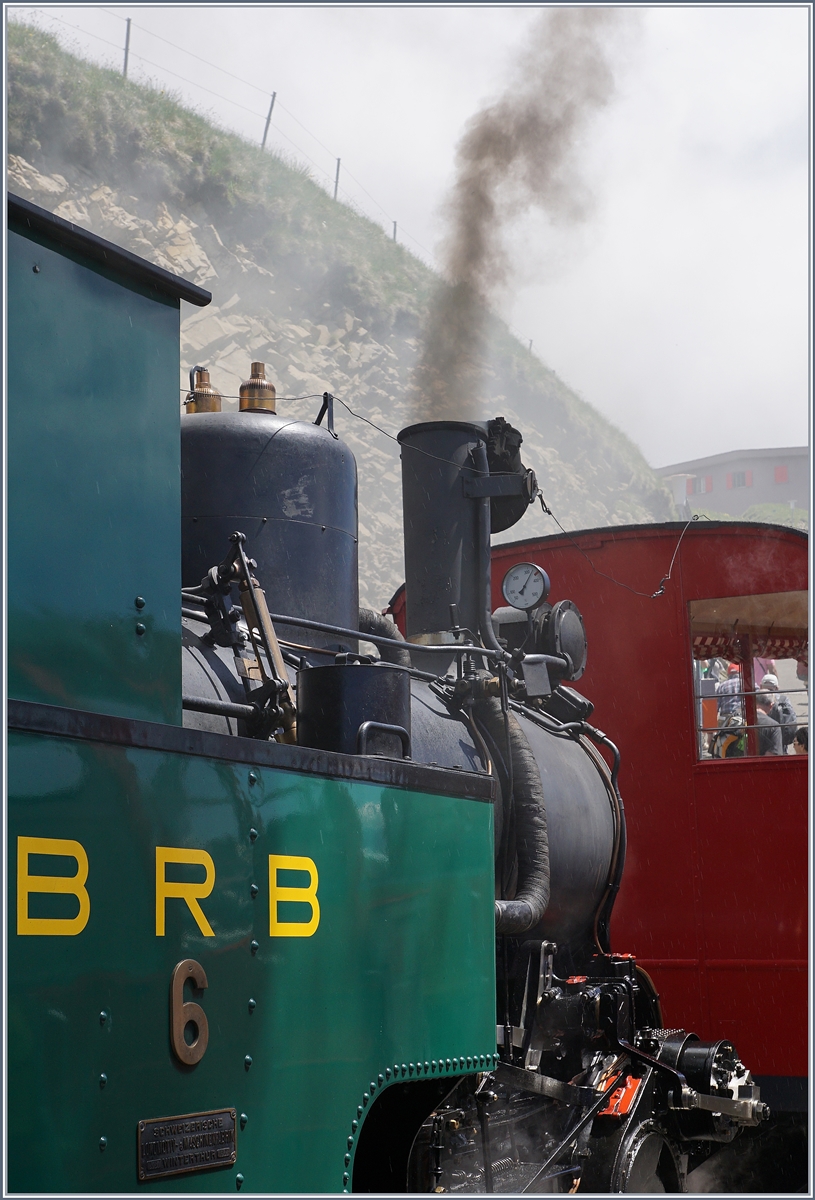 Brienz Rothorn Bahn Ambiewnte auf der Gipfelstation.
7. Juli 2016