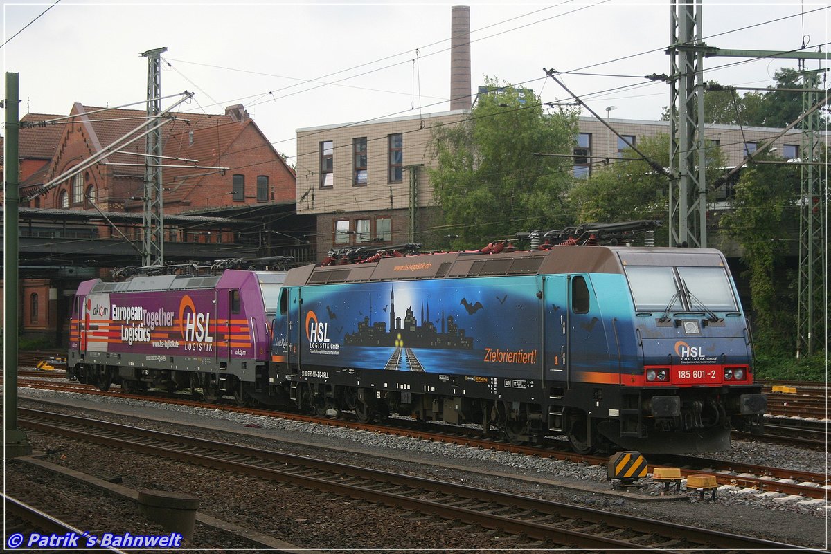 BRLL/HSL 185 601 & akiem/HSL 186 383 abgestellt
am 01.09.2019 in Hamburg-Harburg