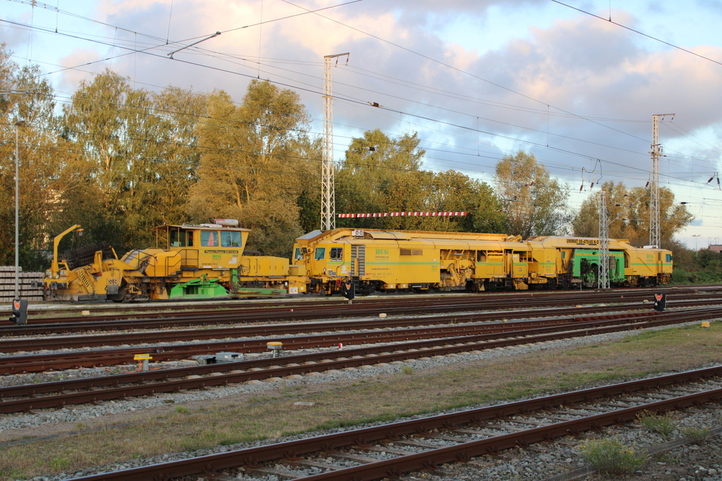 BUG-Bauzug abgestellt am 14.09.2024 im Rostocker Hbf.