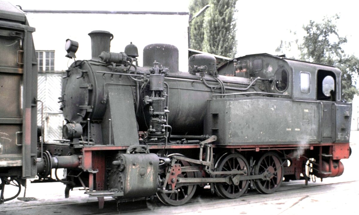 C-Dampflok der Zellstoffwerke in Kelheim am 12.07.1981.
