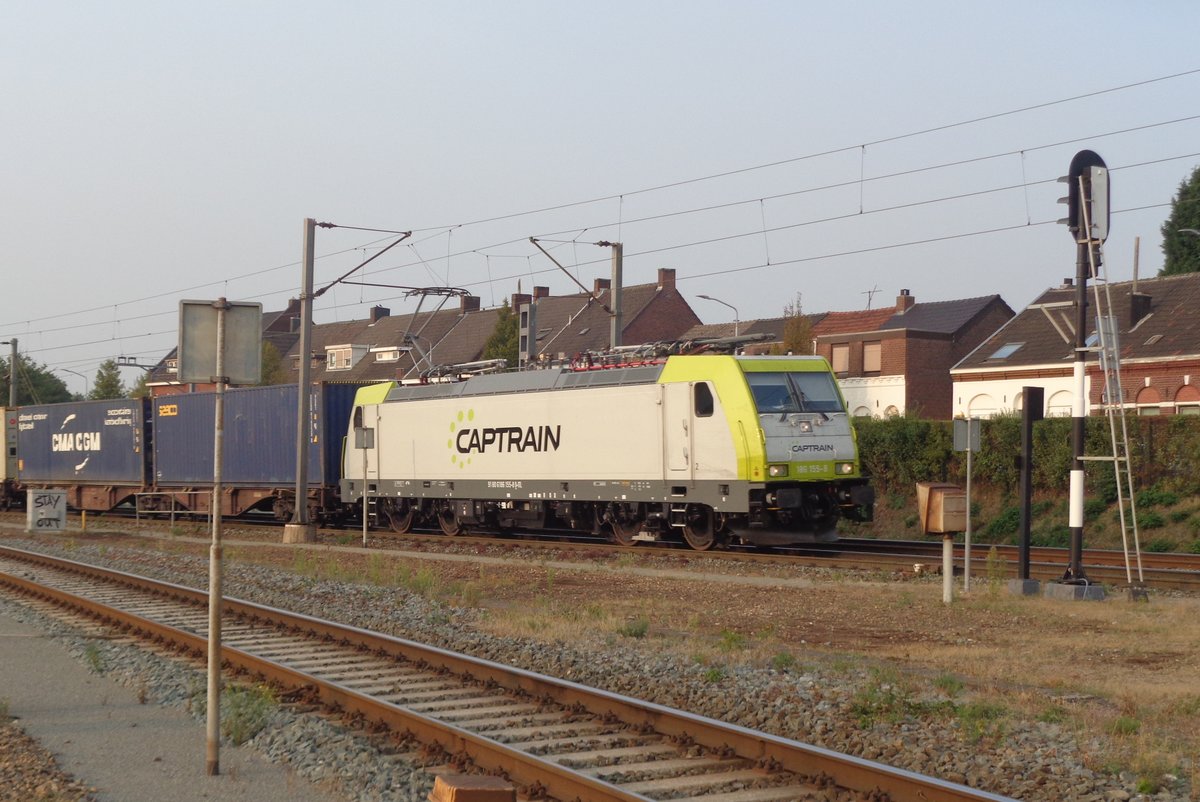 Captrain 186 155 verl�sst am 22 Augustus 2018 Venlo.