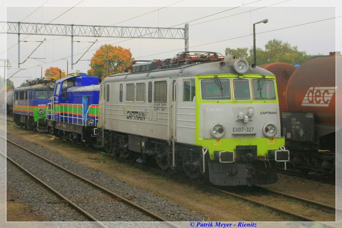 Captrain EU07 - 327 abgestellt in Rzepin am 17.10.2015