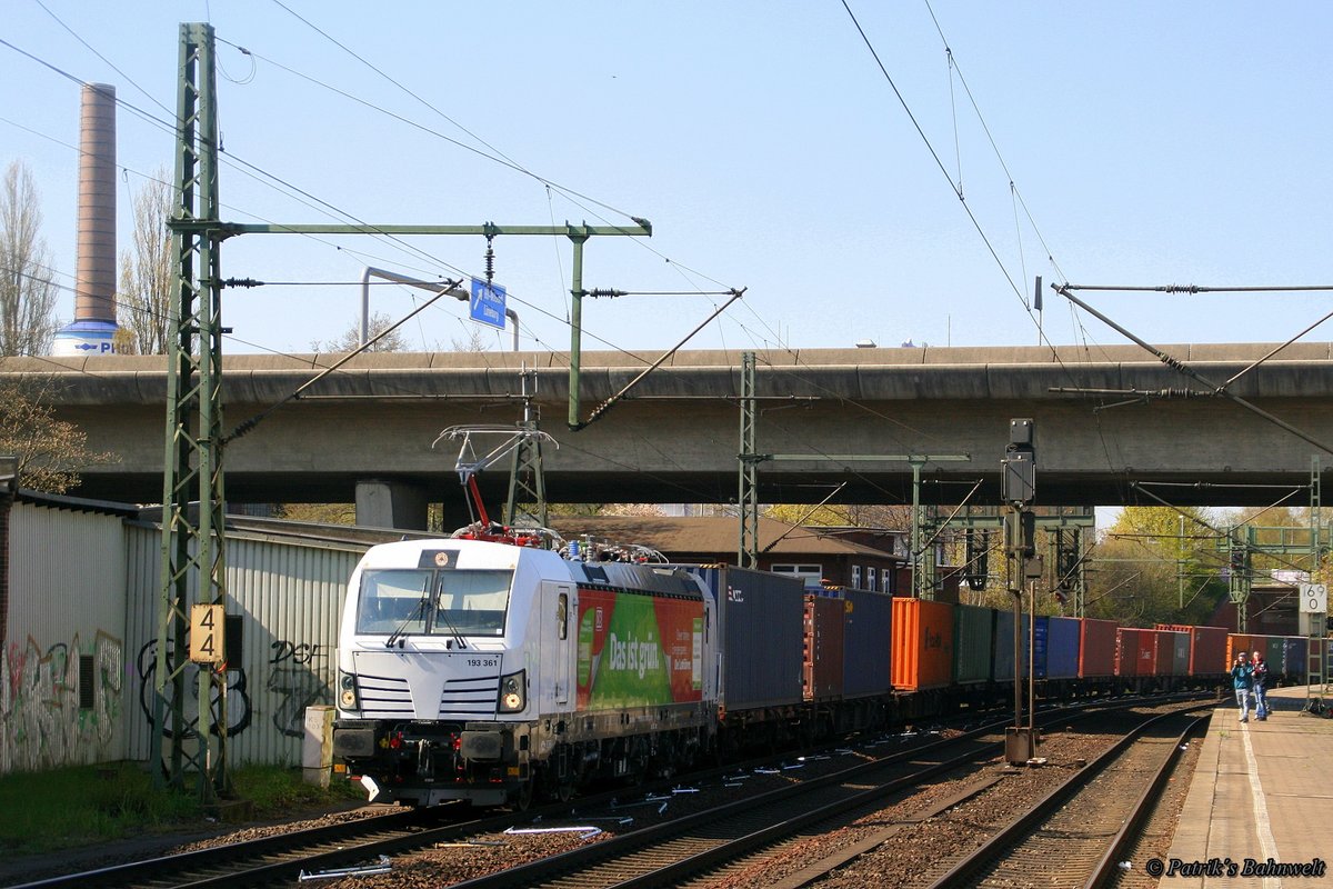 CD 193 361  Das ist Gr�n  mit Containerzuug am 13.04.2019 in Hamburg-Harburg