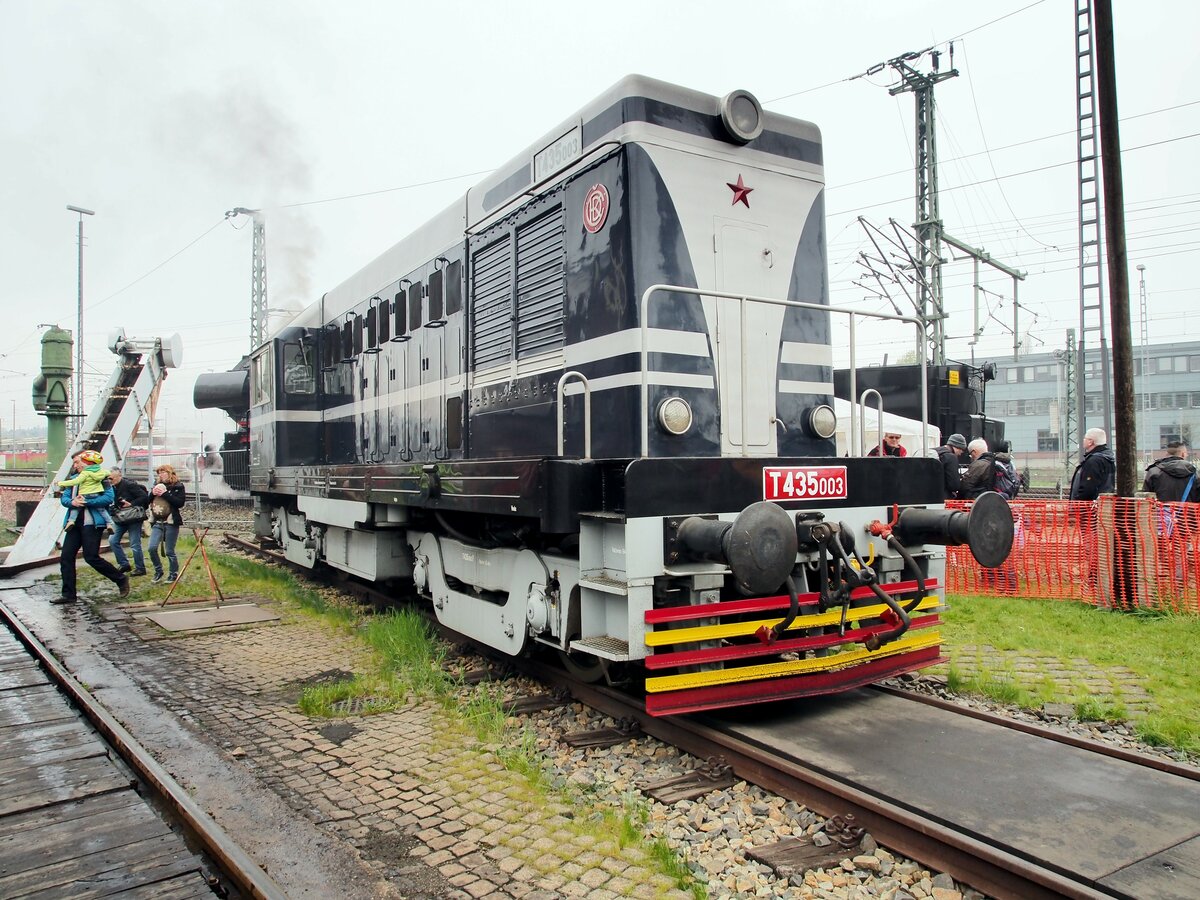 CD T 435 003 beim 8. Dampfloktreffen in Dresden am 15.04.2016.