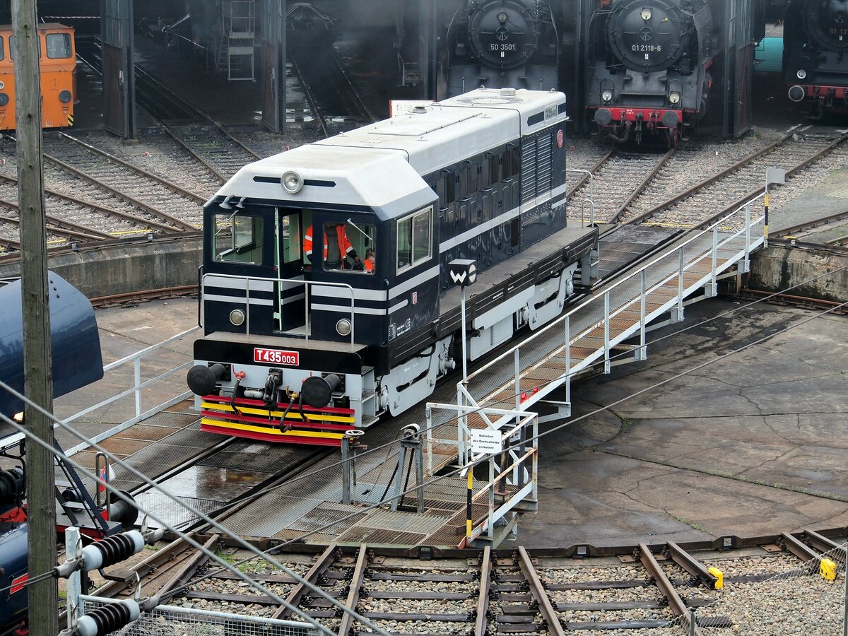 CD T 435 003 beim 8.Dampfloktreffen in Dresden Altstadt am 15.04.2016.