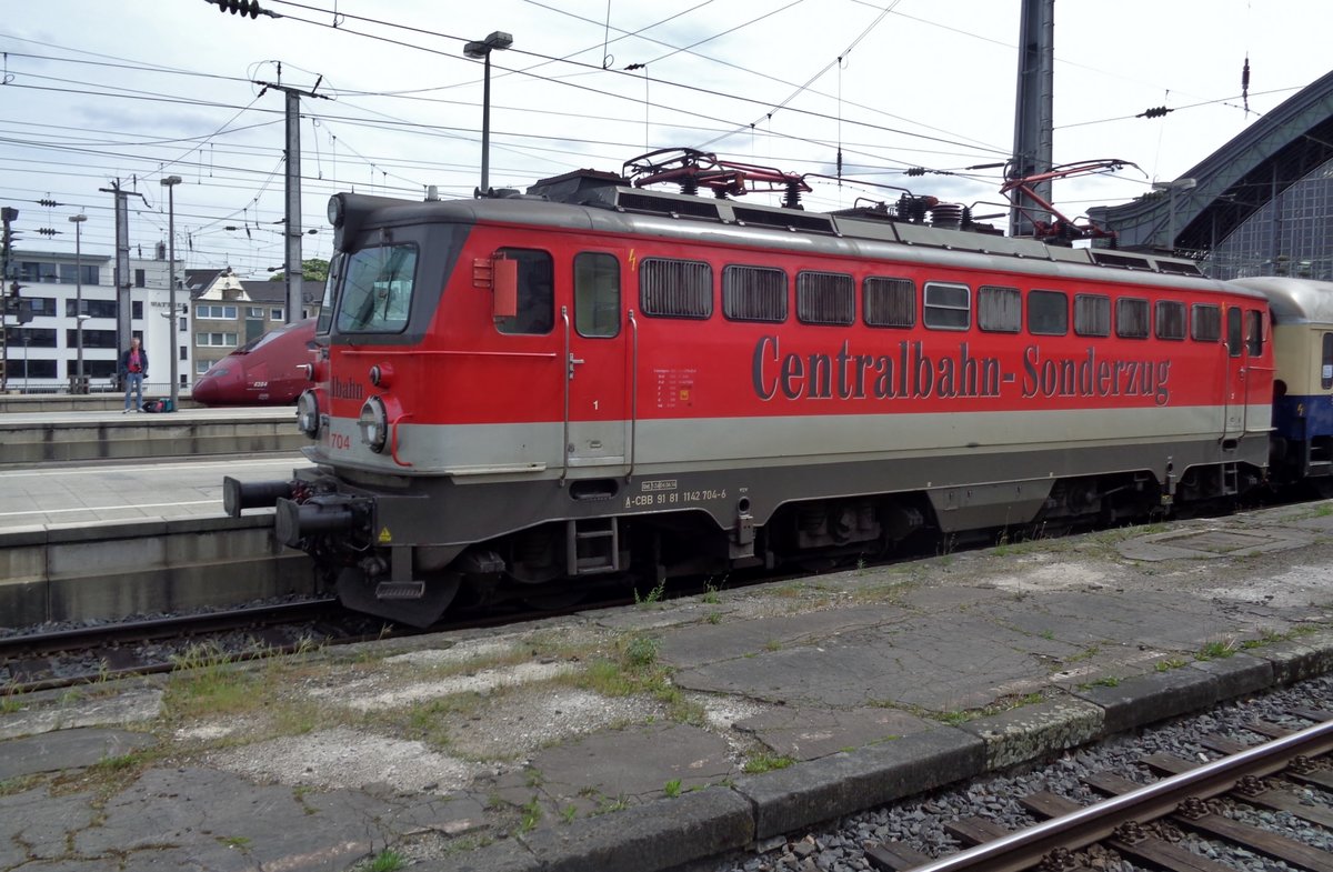 CentralBahn 1142 704 steht am 27 April 2018 in K�ln Hbf. 