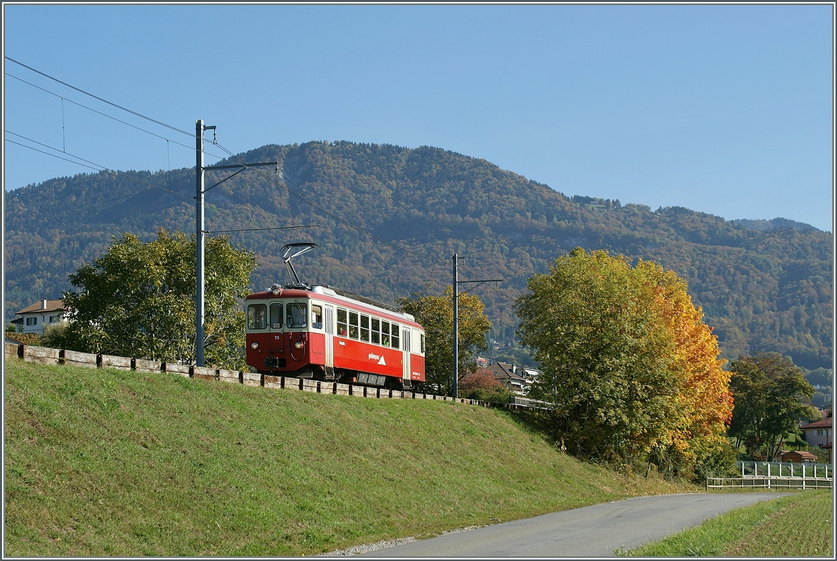CEV Beh 2/4 bei Ch�teau d'Hauteville.
18. Okt. 2011