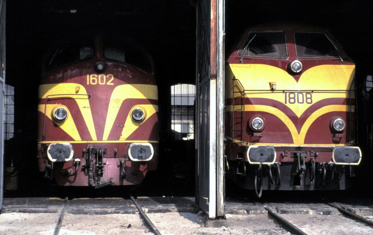 CFL 1602 und 1808 in Luxemburg im September 1982.