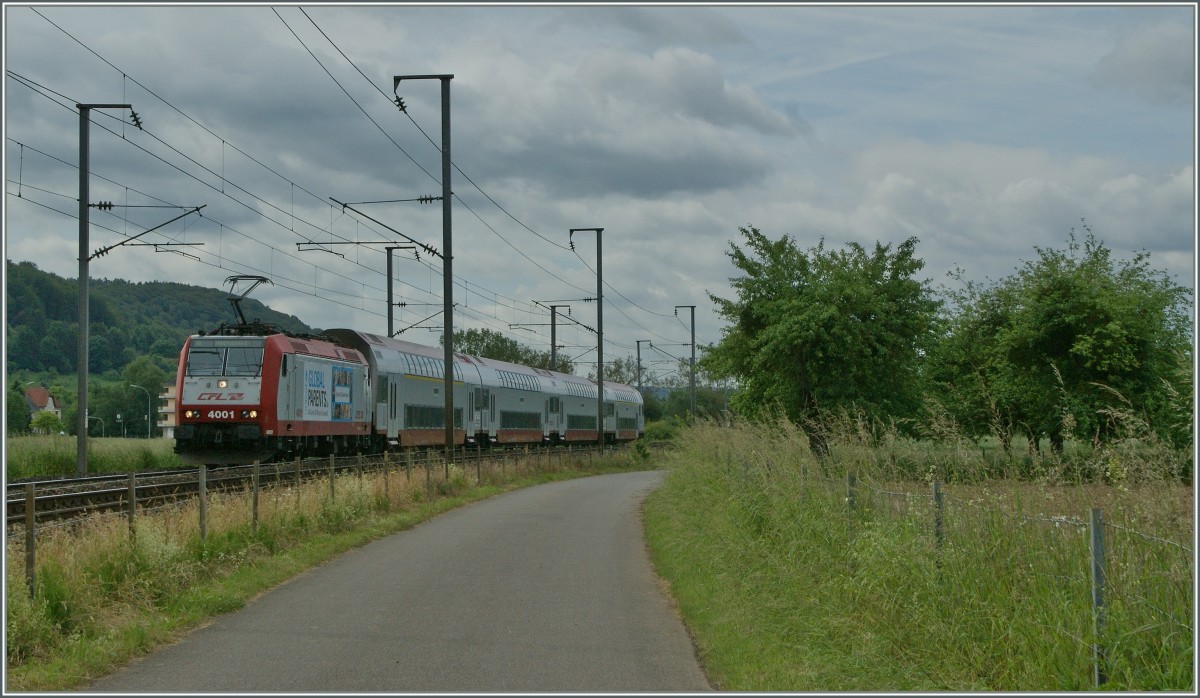 CFL 4001 kurz nach Mersch. 
15. Juni 2013