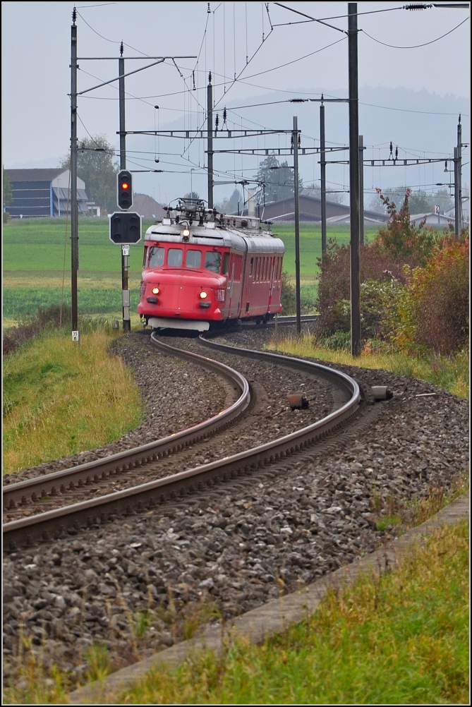 Churchill-Pfeil RAe 4/8 unterwegs auf der Seelinie bei Mammern. Oktober 2011.