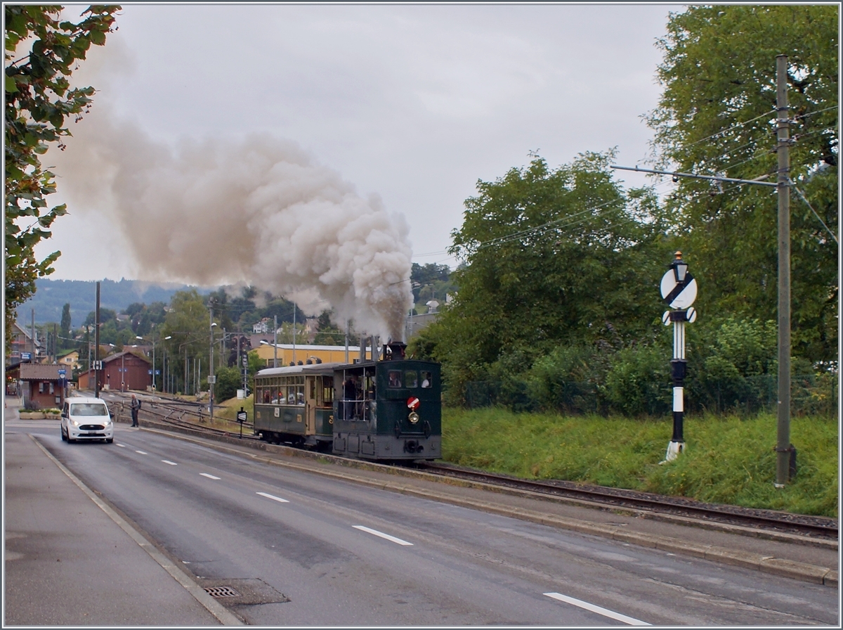Das Berner Dampftram G 3/3 12 von BERNMOBIL historique ist bei der Blonay Chamby Bahn zu Besuch. 

10. Sept. 2021