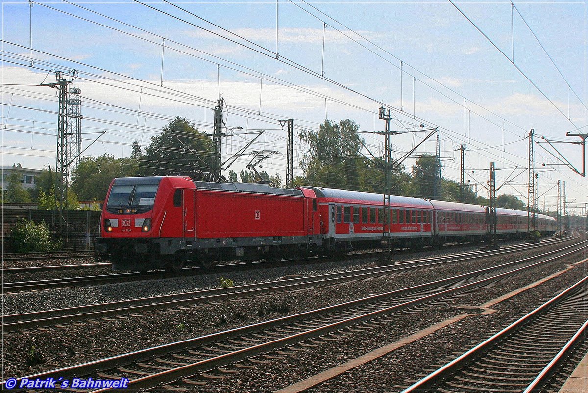 DB 147 004 mit IRE 4276 nach Hamburg Hbf
am 06.09.2019 in Hamburg-Harburg