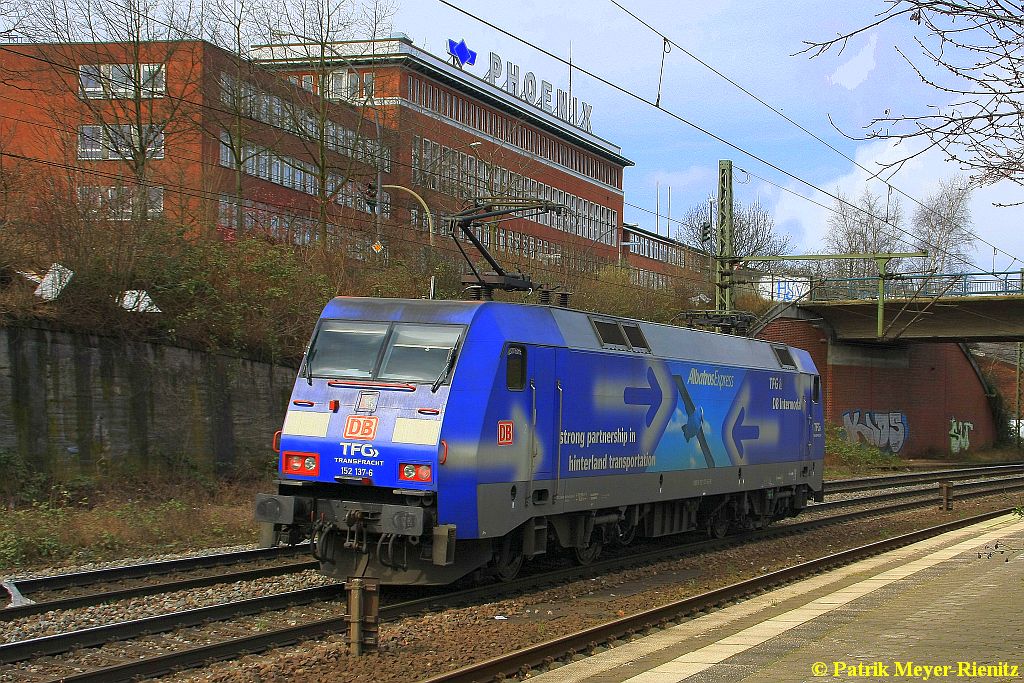DB 152 137  TFG Transfracht - Albatros  Lz Hamburg-Harburg Richtung Hamburg-Waltershof am 01.04.2015