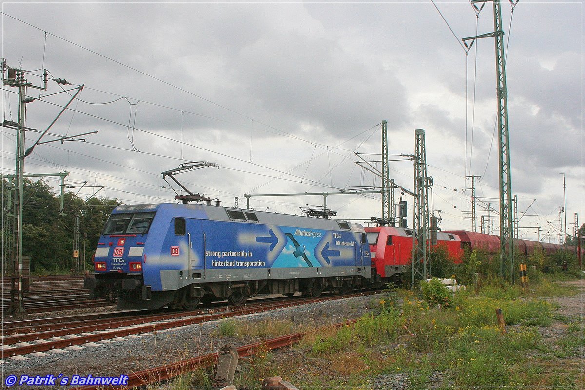 DB 1542 134 AlbatrossExpress  + DB 152 044 mit Kohlewagenzug
am 01.09.2019 in Hamburg-Harburg
