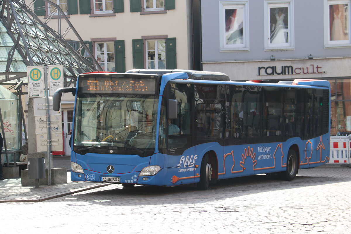 DB Regio Bus Mitte, Mainz - MZ-DB 2344 - Mercedes Benz Citaro C2 am 21. M�rz 2022 in Speyer (Aufnahme: Martin Beyer)