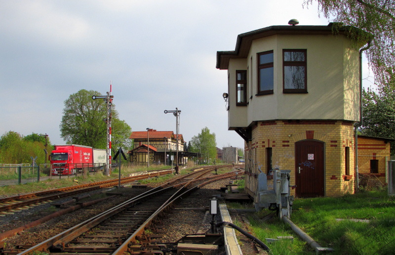 Der Bahnhof Immelborn.Blick Richtung Wernshausen.Aufgenommen am 19.April.2014