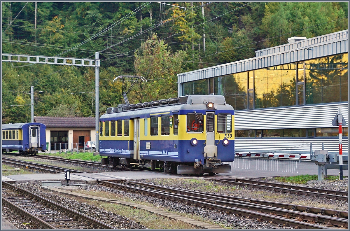 Der BOB ABeh 4/4 I 310 in Zweilütschienen 
10. Okt. 2018