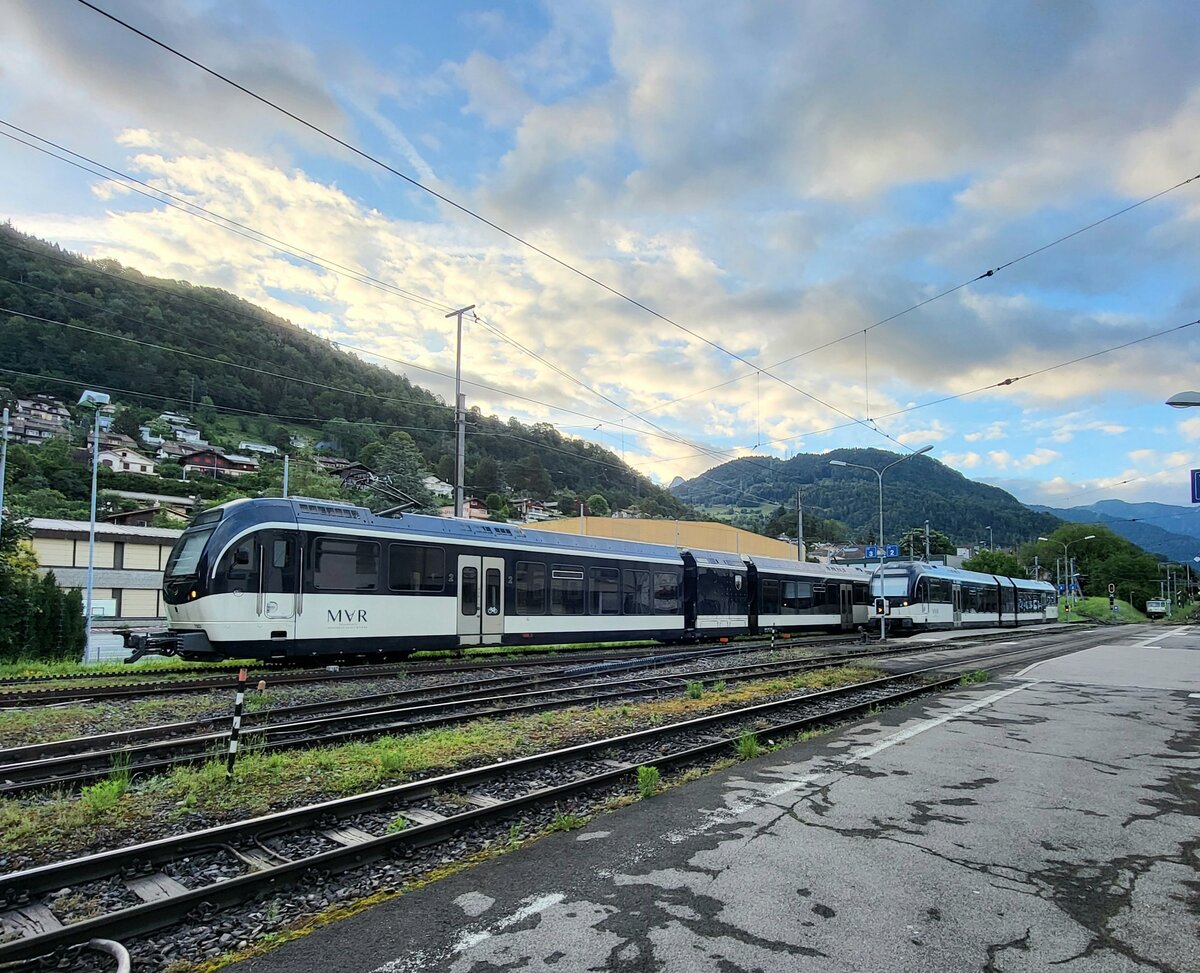 Der CEV MVR ABhe 2/67503 Blonay-Chamby  und der ABhe 2/6 7508 sind in Blonay abgestellt. 

13. Juli 2024
