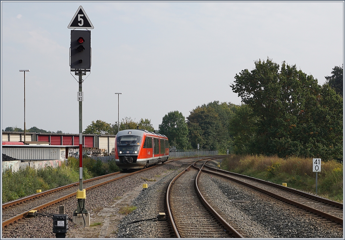 Der DB 642 074 erreicht Bad Doberan. 

28. Sept. 2017