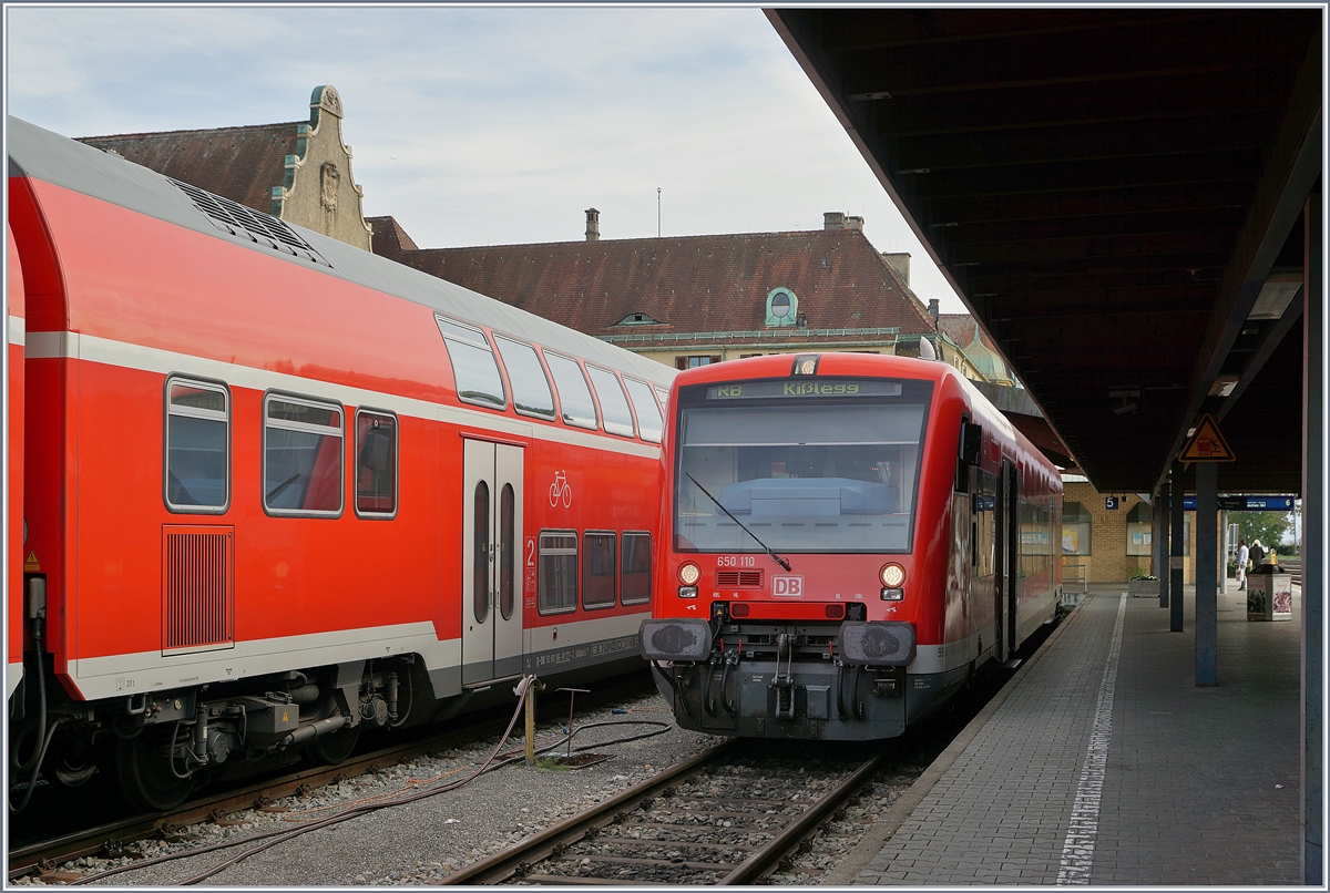 Der DB VT 650 110 als RB nach Kisslegg in Lindau Hbf. 

22. Sept. 2018
