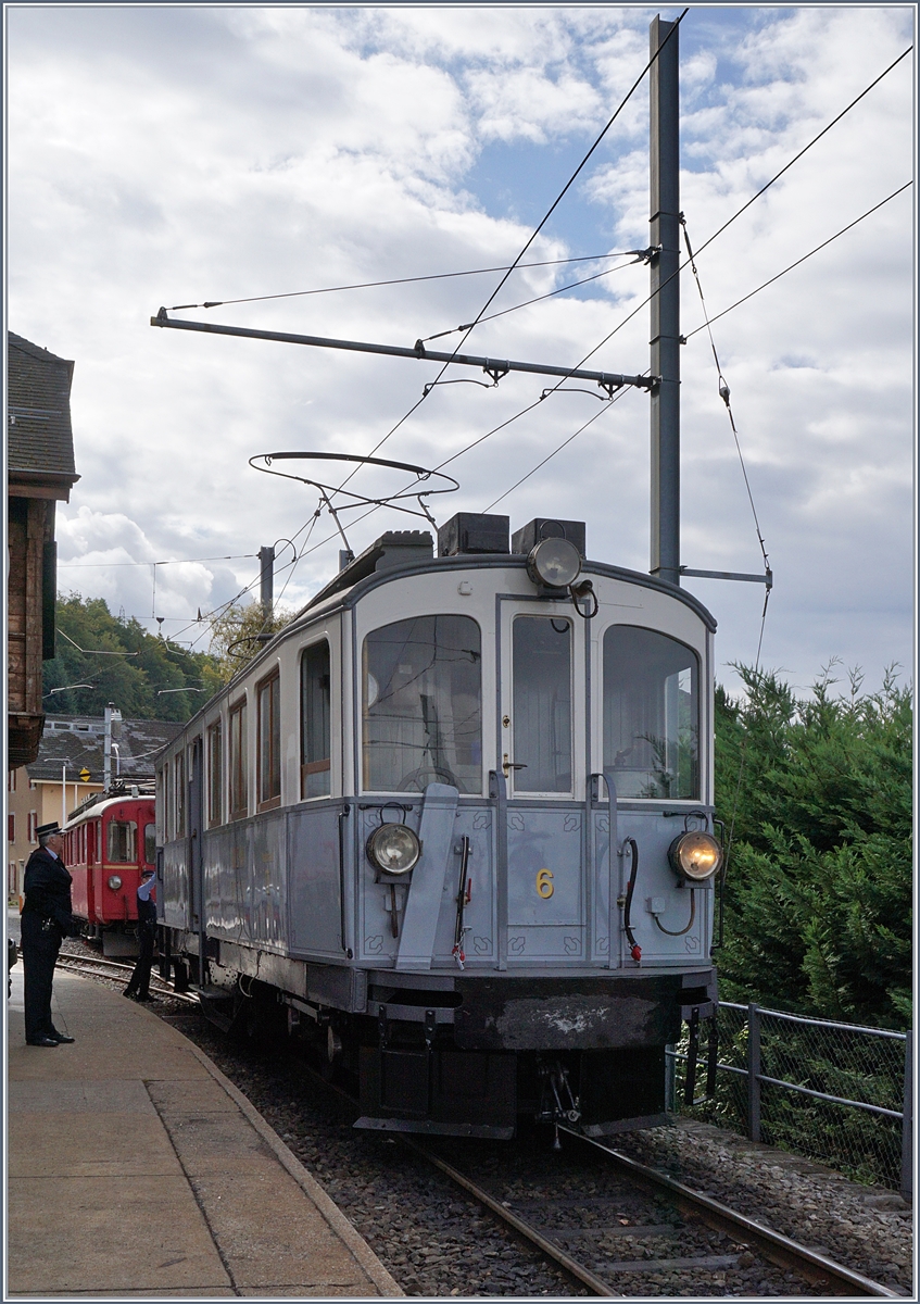 Der historische MCM N° 6 bei der Blonay-Chamby Bahn in Chamby.
17. Sept. 2017